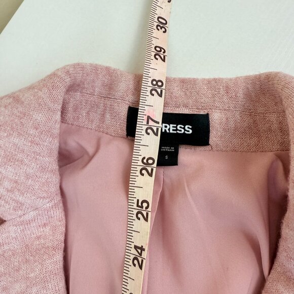 NWOT EXPRESS Blush Pink Super Soft Knit Comfy Blazer – Lined Size S - Picture 6 of 9